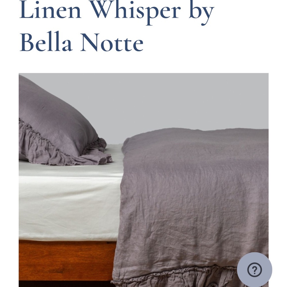 King Bella Notte Linen Whisper Duvet Cover - French Lavendar
